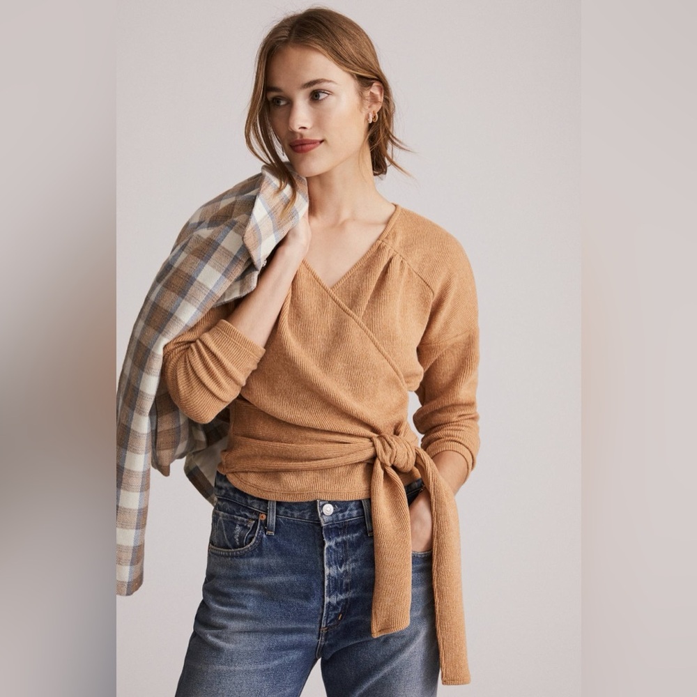 Anthropologie Cozy Twist-Front Top